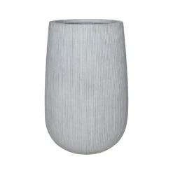 Patt High Plant Vase - Ridged Cement 15 Patt High Plant Vase - Ridged Cement -PlantVibe Shop 6FSTRICP3