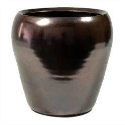 Amora Plant Pot - Black Gold -PlantVibe Shop Amora Plant Pot Black Gold 21x21cm