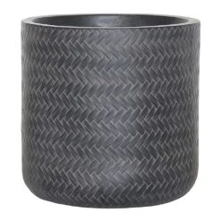 Angle Cylinder Plant Pot - Anthracite