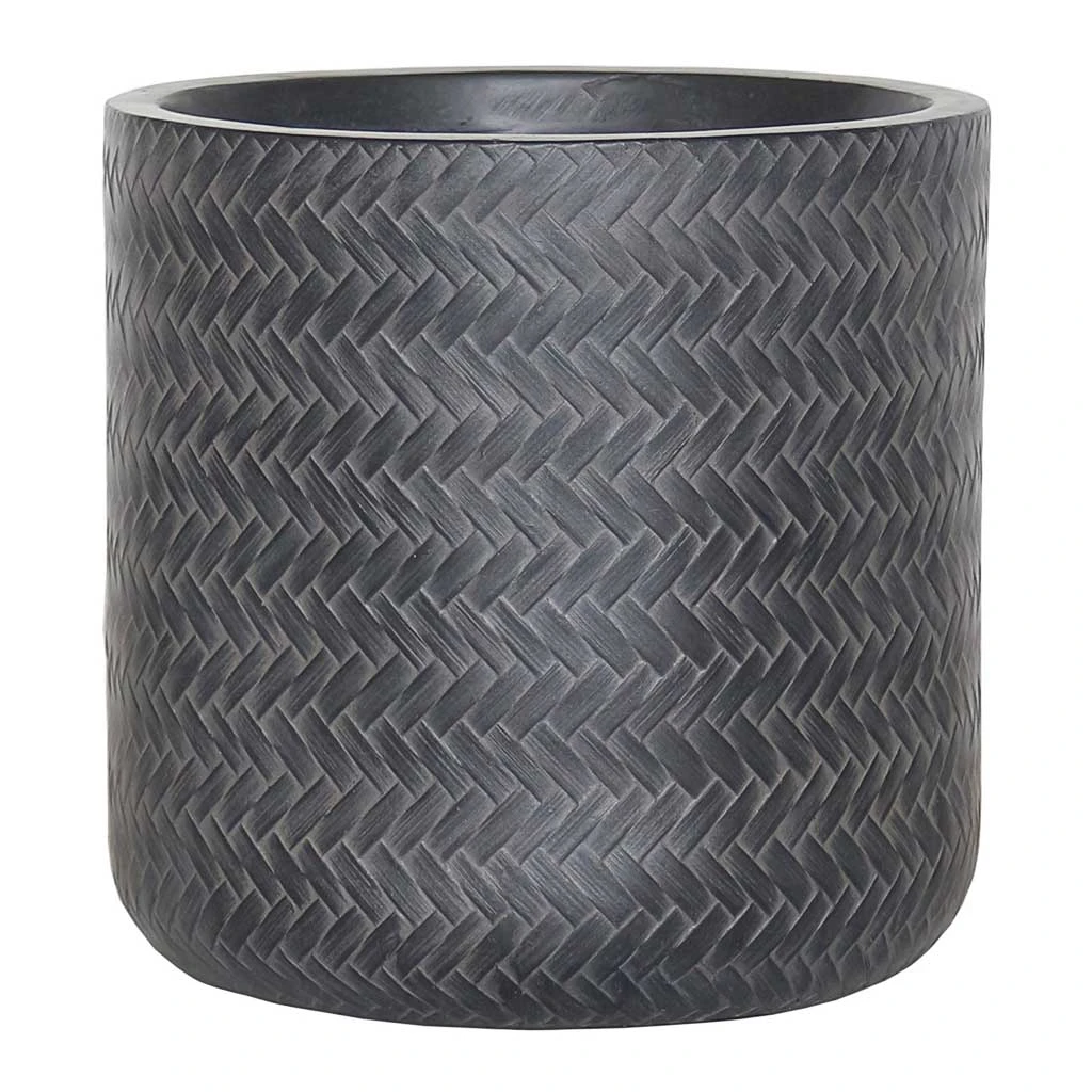Angle Cylinder Plant Pot - Anthracite 1 Angle Cylinder Plant Pot - Anthracite