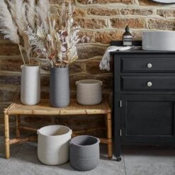 Aurora Terrazzo Handle Plant Pot - Slate -PlantVibe Shop Aurora Terrazzo Handle Plant Pot Oat 19 x 17cm 8aabfaff 41a1 4f4b 99ad 52b404757012