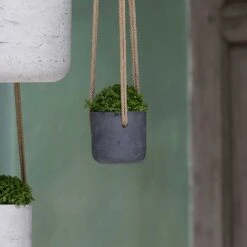 Charlie Hanging Plant Pot - Black Washed -PlantVibe Shop Charlie Hanging Plant Pots Black Washed Houseplants
