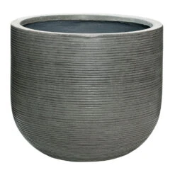 Cody Plant Pot - Ridged Dark Grey -PlantVibe Shop Cody Plant Pot Ridged Dark Grey 42x37cm