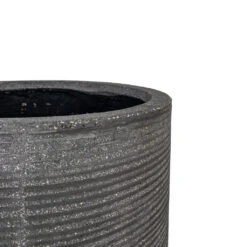 Cody Plant Vase - Ridged Dark Grey 28 Cody Plant Vase - Ridged Dark Grey -PlantVibe Shop Cody Plant Vase Ridged Dark Grey 28x45cm 1