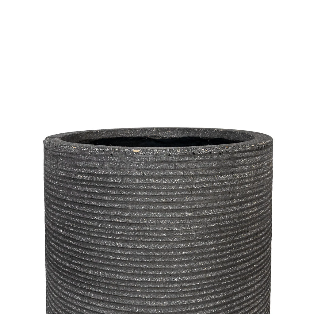 Cody Plant Vase - Ridged Dark Grey 14 Cody Plant Vase - Ridged Dark Grey - Image 14