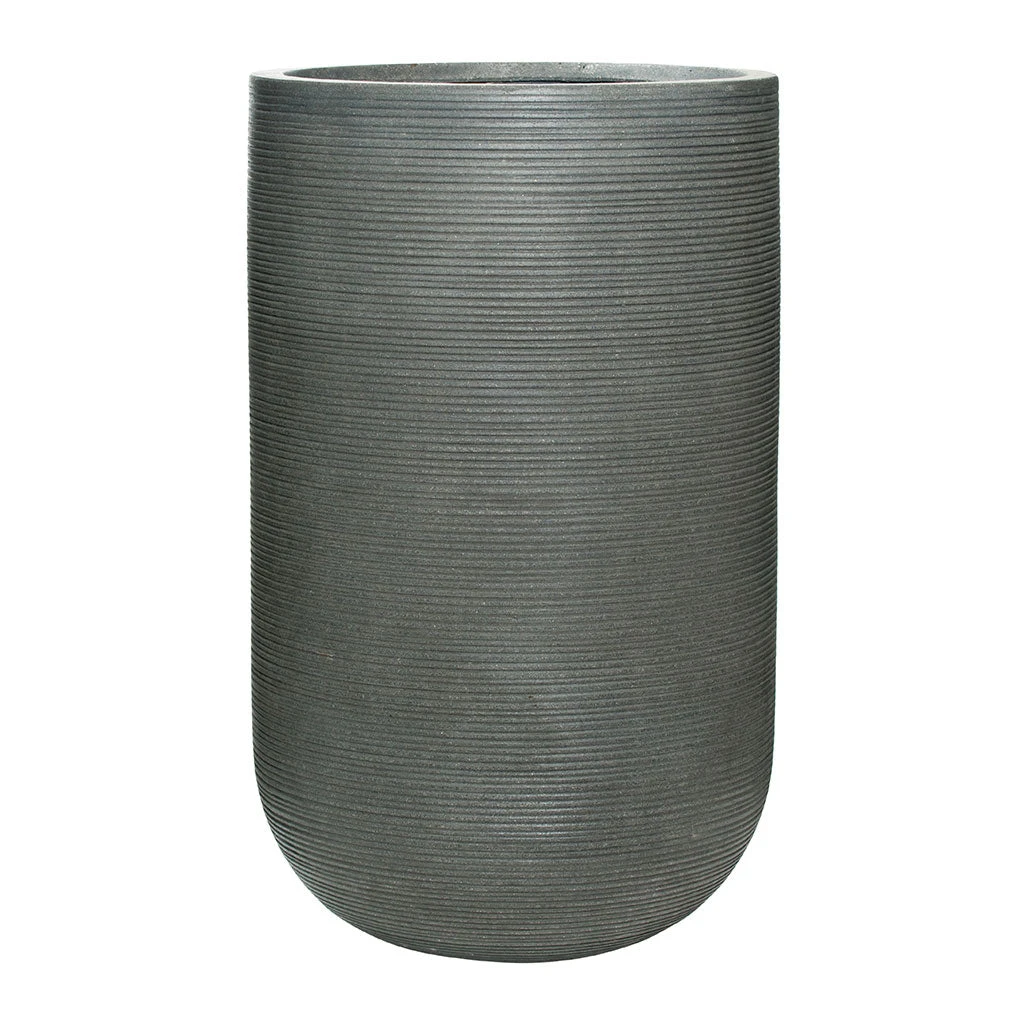 Cody Plant Vase - Ridged Dark Grey 6 Cody Plant Vase - Ridged Dark Grey - Image 6
