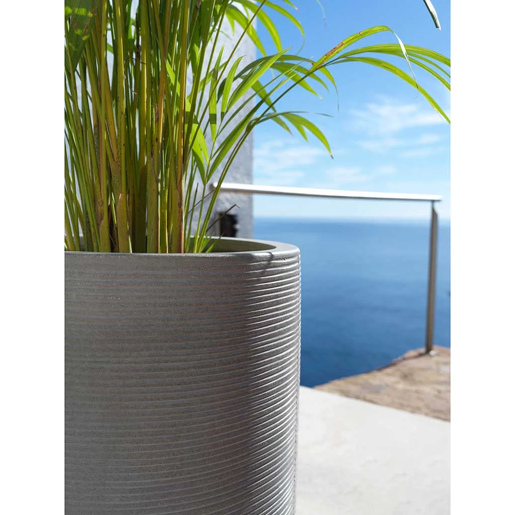 Cody Plant Vase - Ridged Dark Grey 16 Cody Plant Vase - Ridged Dark Grey - Image 16