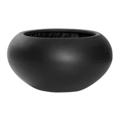 Cora Natural Bowl Planter - Black 10 Cora Natural Bowl Planter - Black -PlantVibe Shop Cora Natural Planter Black 47x25.5cm