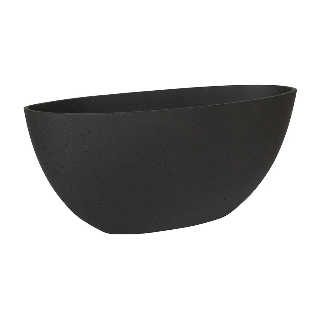 Dorant Refined Oval Plant Bowl - Volcano Black 1 Dorant Refined Oval Plant Bowl - Volcano Black