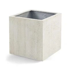 Grigio Cube Planter - Antique White Concrete 10 Grigio Cube Planter - Antique White Concrete -PlantVibe Shop Grigio Cube Planter Antique White Concrete Style