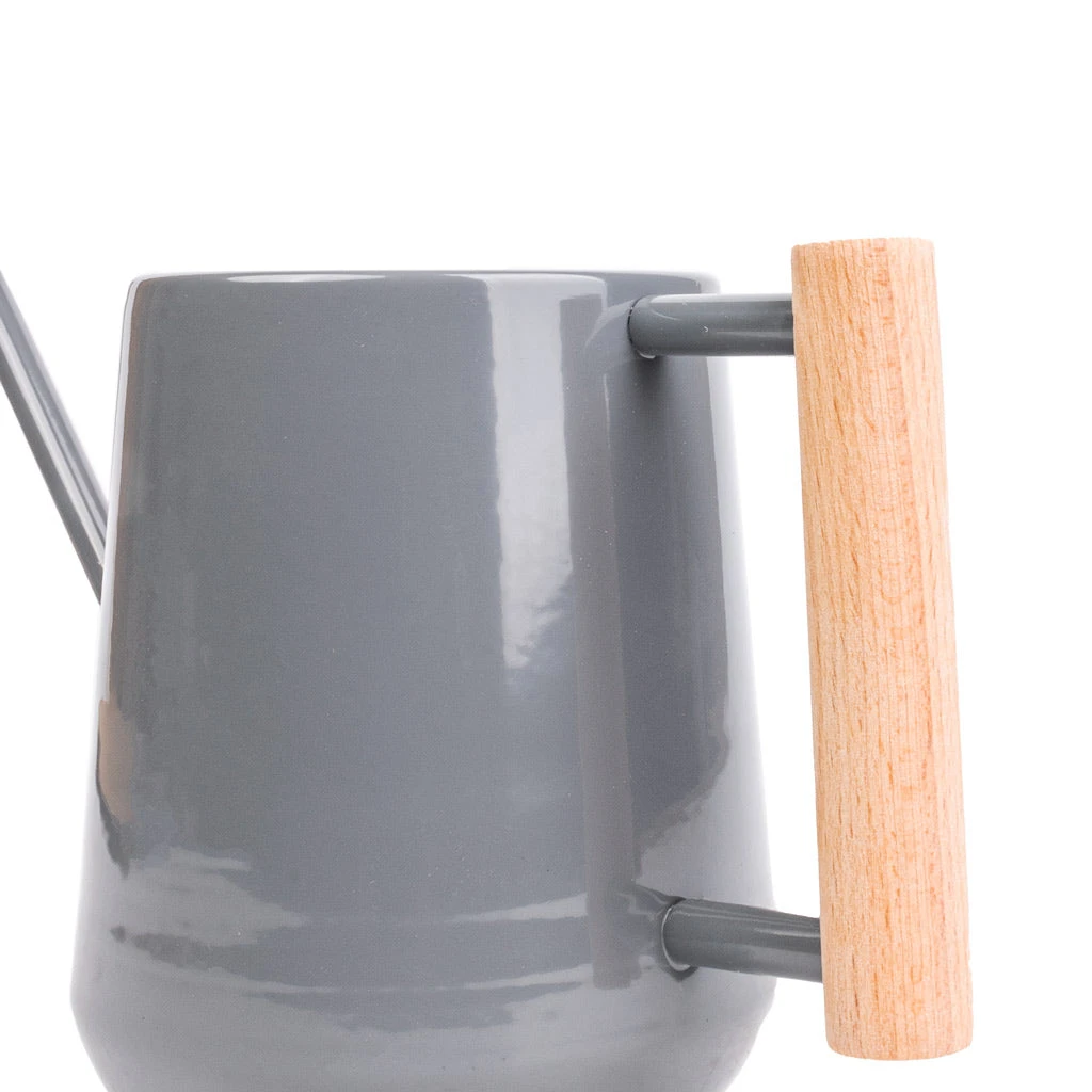 Indoor Watering Can 0.7L - Charcoal With Beech Handle 3 Indoor Watering Can 0.7L - Charcoal With Beech Handle - Image 3