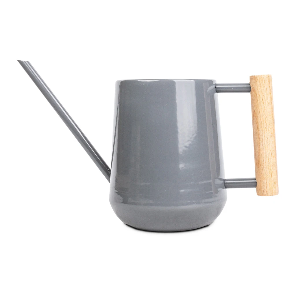 Indoor Watering Can 0.7L - Charcoal With Beech Handle 4 Indoor Watering Can 0.7L - Charcoal With Beech Handle - Image 4