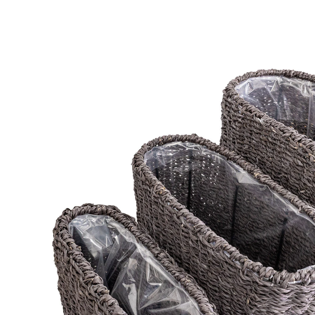 Isaac Plant Baskets - Set Of 3 - Oval - Black 12 Isaac Plant Baskets - Set Of 3 - Oval - Black - Image 12