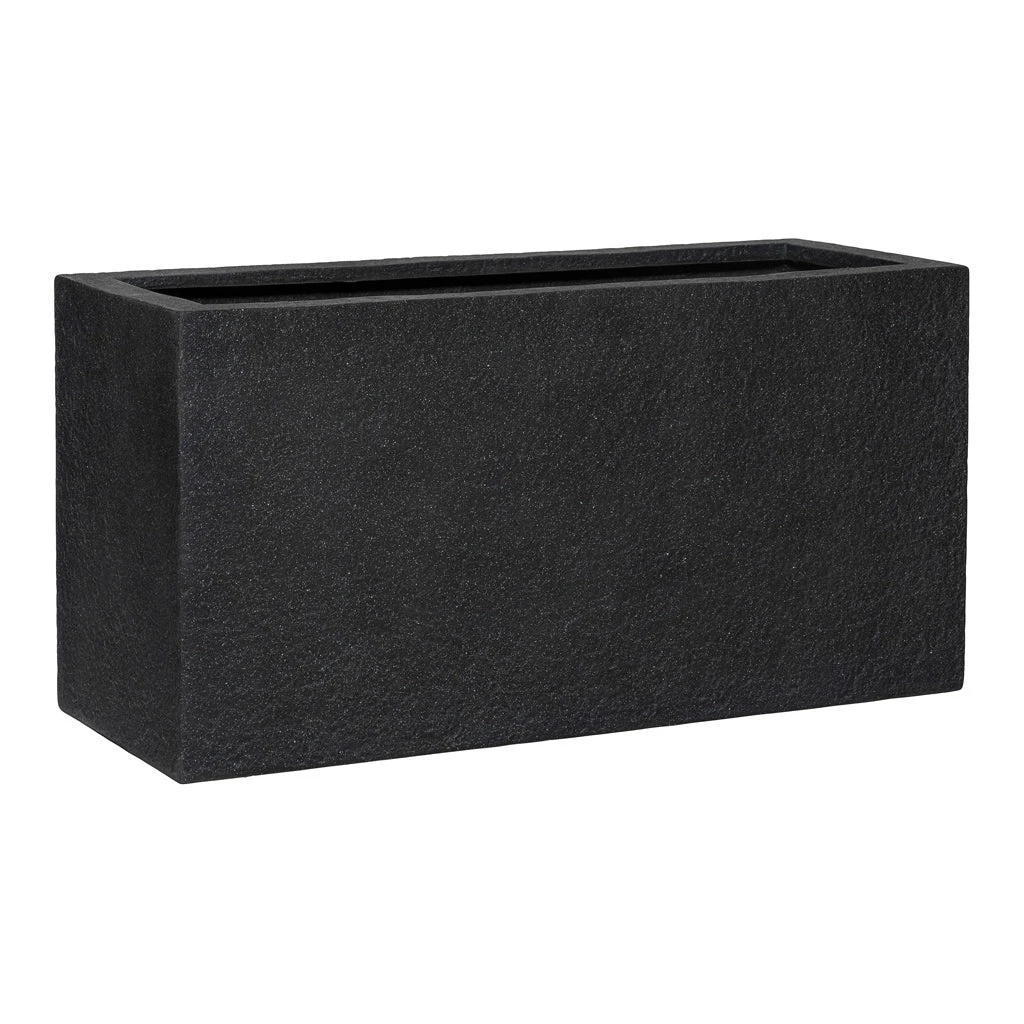 Jort Granite Trough Planter - Midnight Black 1 Jort Granite Trough Planter - Midnight Black
