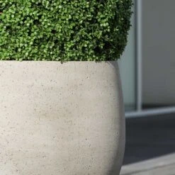 Jumbo Orb Planter - Stone Washed 15 Jumbo Orb Planter - Stone Washed -PlantVibe Shop Jumbo Orb Planter Stone Washed Close Up