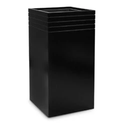 Line-Up Tall Square Planter - Matt Black -PlantVibe Shop Line Up Tall Square Planter Matt Black 38x38x75cm