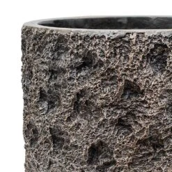 Luxe Lite Moon Cylinder Planter - Bronze 11 Luxe Lite Moon Cylinder Planter - Bronze -PlantVibe Shop Luxe Lite Moon Cylinder Planter Bronze Close Up