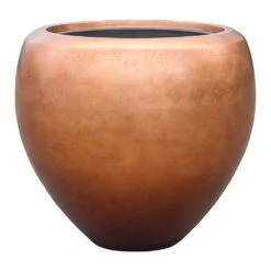 Metallic Couple Plant Pot - Matt Copper