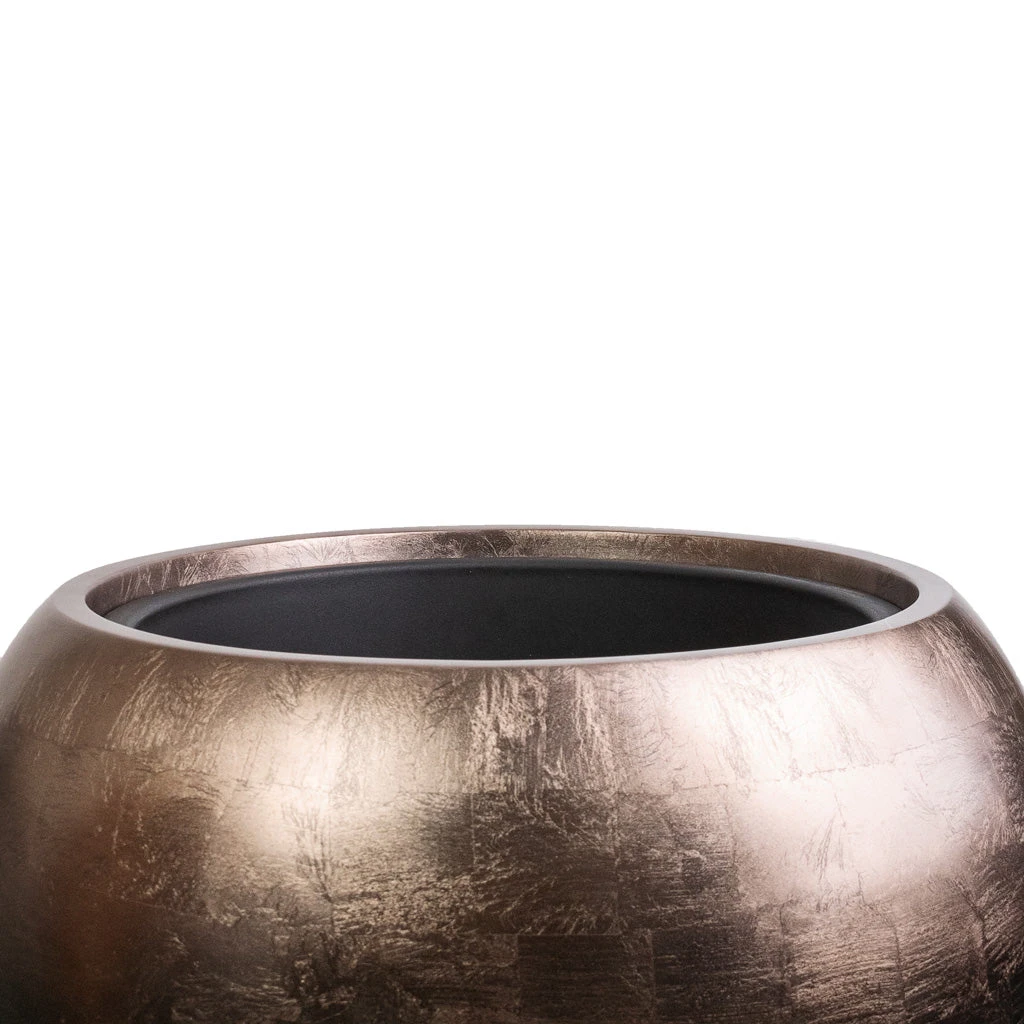 Metallic Globe Plant Pot - Matt Coffee 5 Metallic Globe Plant Pot - Matt Coffee - Image 5