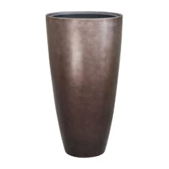 Metallic Partner Planter - Matt Coffee -PlantVibe Shop Metallic Partner Planter Matt Coffee 49x90cm