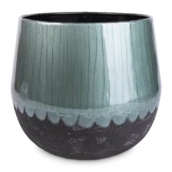 Ninthe Metal Plant Pot - Metallic Petrol 13 Ninthe Metal Plant Pot - Metallic Petrol -PlantVibe Shop Ninthe Metal Plant Pot Metallic Petrol 29x25cm