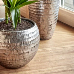 Opus Hammered Partner Planter - Silver -PlantVibe Shop Opus Hammered Globe Silver Opus Hammered Partner Silver 2 d93f5714 3d41 4847 8389 04f5e4b37e2d