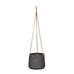 Patt Hanging Plant Pot - Black Washed 23 Patt Hanging Plant Pot - Black Washed -PlantVibe Shop Patt Hanging Plant Pot Black Washed Large