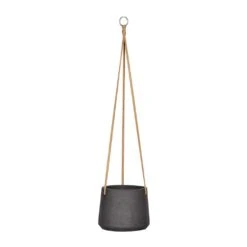 Patt Hanging Plant Pot - Black Washed 20 Patt Hanging Plant Pot - Black Washed -PlantVibe Shop Patt Hanging Plant Pot Black Washed Medium