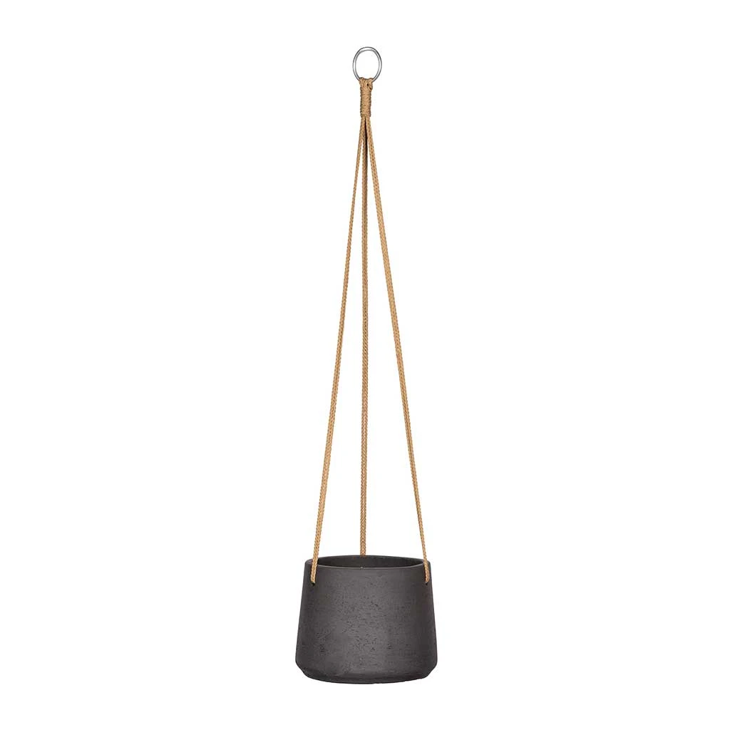 Patt Hanging Plant Pot - Black Washed 3 Patt Hanging Plant Pot - Black Washed - Image 3