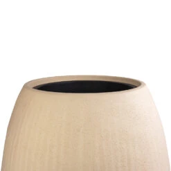 Polystone Coated Plain Balloon Planter - Natural -PlantVibe Shop Polystone Coated Plain Balloon Planter Natural 52x68cm 3