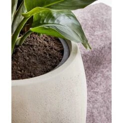 Polystone Coated Plain Balloon Planter - Natural -PlantVibe Shop Polystone Coated Plain Balloon Planter Natural Liner