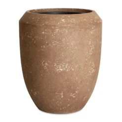 Polystone Coated Plain Coppa Planter - Rock -PlantVibe Shop Polystone Coated Plain Coppa Planter Rock 45x55cm