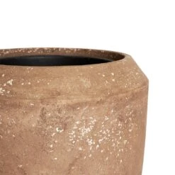Polystone Coated Plain Coppa Planter - Rock -PlantVibe Shop Polystone Coated Plain Coppa Planter Rock 45x55cm Close Up 2