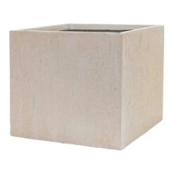 Raindrop Cube Planter - Stone -PlantVibe Shop Raindrop Cube Planter Stone 50cm