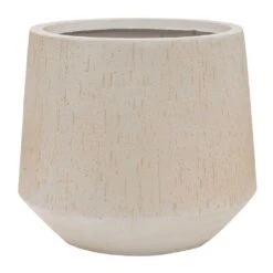 Raindrop Tube Round Planter - Stone -PlantVibe Shop Raindrop Tube Round Planter Stone 41x37cm